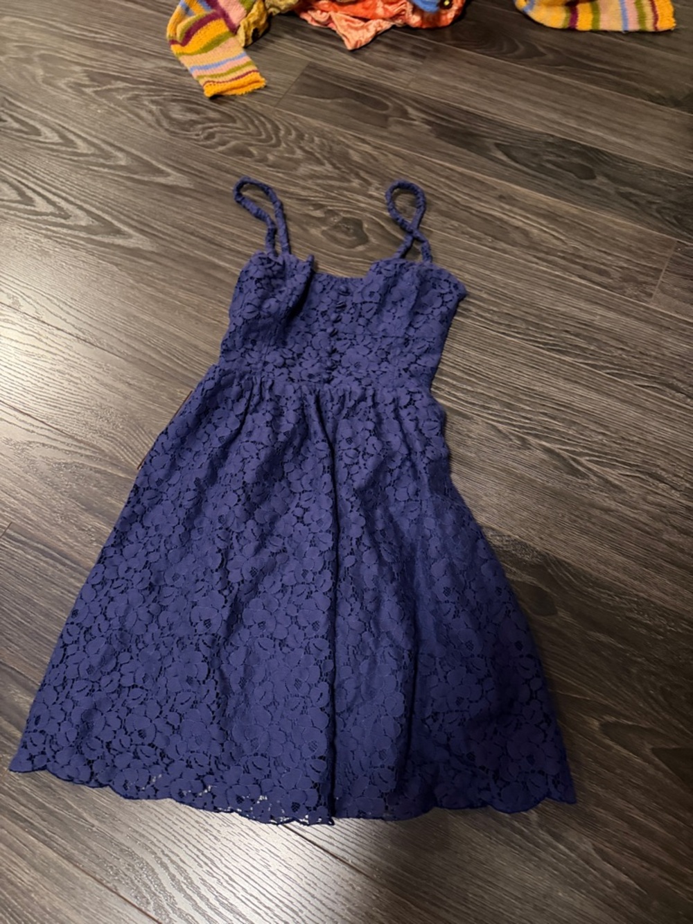 Talula Navy Blue Lace Mini Dress